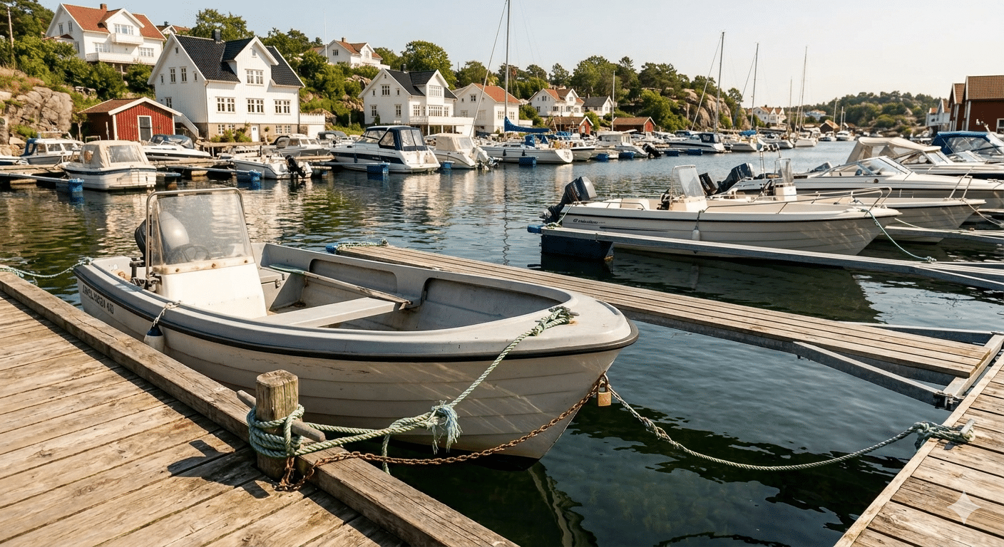 Små motorbåter, båtutstyrt med ulike båter og utstyr er utsatt for tuveri. Båtsikkerheten må heves.