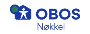 Skjermbilde-2023-01-20-kl.-14.11.41 OBOS Nøkkel-logo med en stilisert person inne i en husform med en grønn sirkel, sammen med teksten "OBOS Nøkkel" i blått.