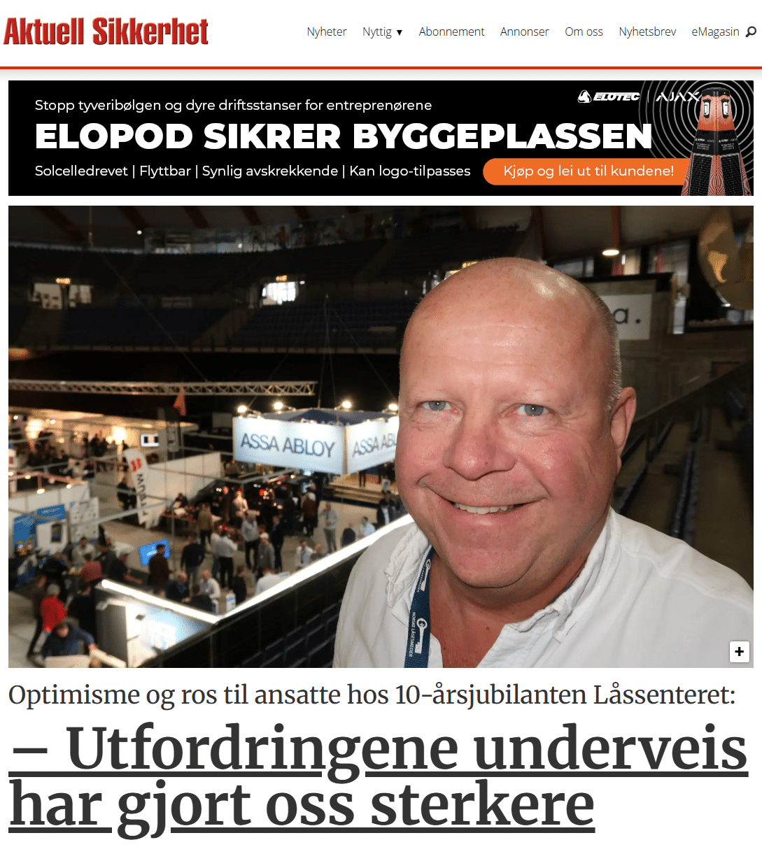 Ståle Raa i Låssenteret, som fyller 10 år i 2026